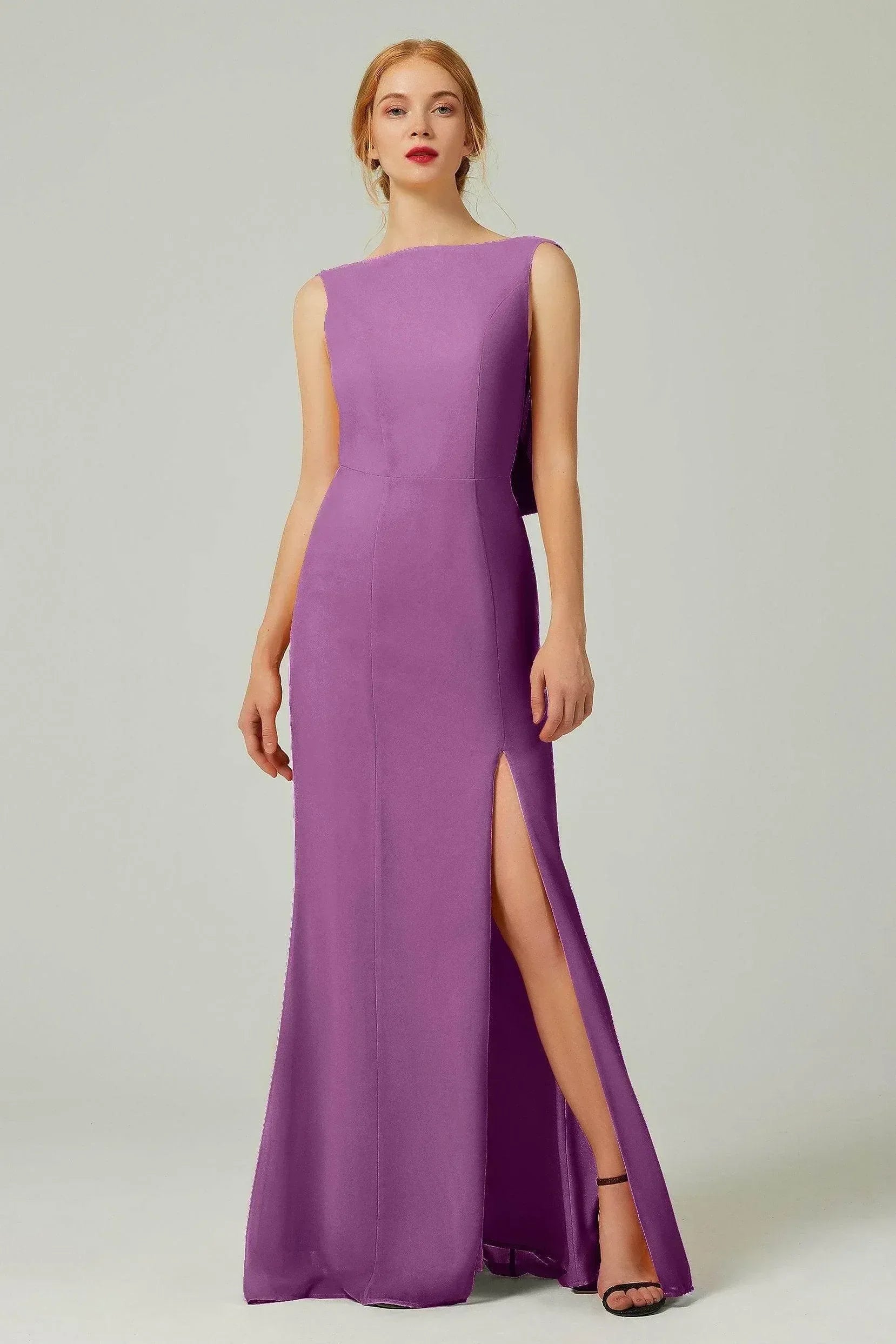 Sheath-Column Sweep-Brush Chiffon Dresses CB0310CS - COCOMELODY